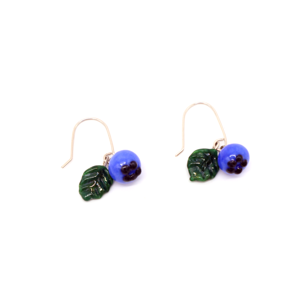 Rainey Designs Glass Blueberry Cluster Earrings