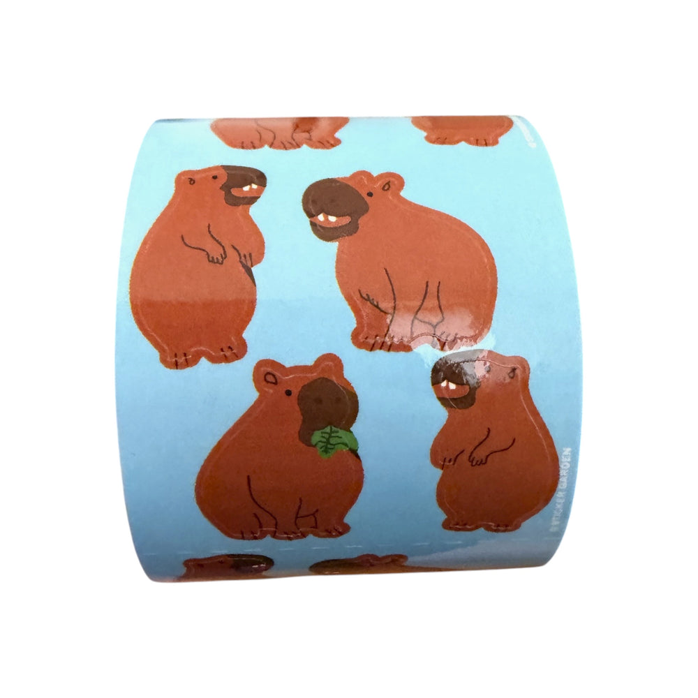 Sticker Garden Tear Off Square Capybara