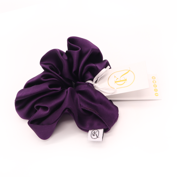 Carmen Kirstein Silk Scrunchie Purple