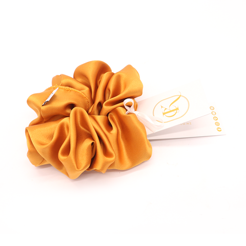Carmen Kirstein Silk Scrunchie Gold
