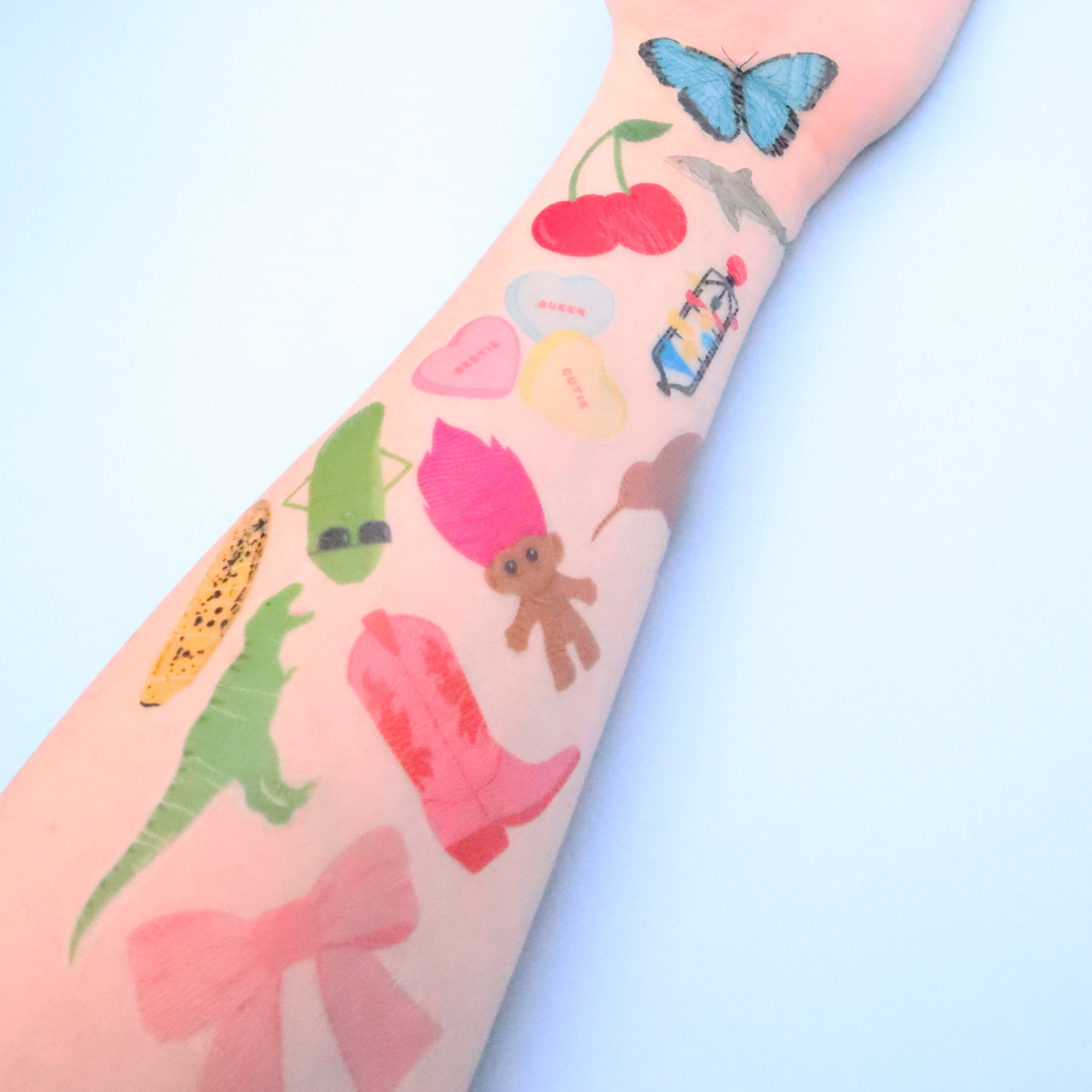 Iko Iko Fake Tattoo Doily Heart