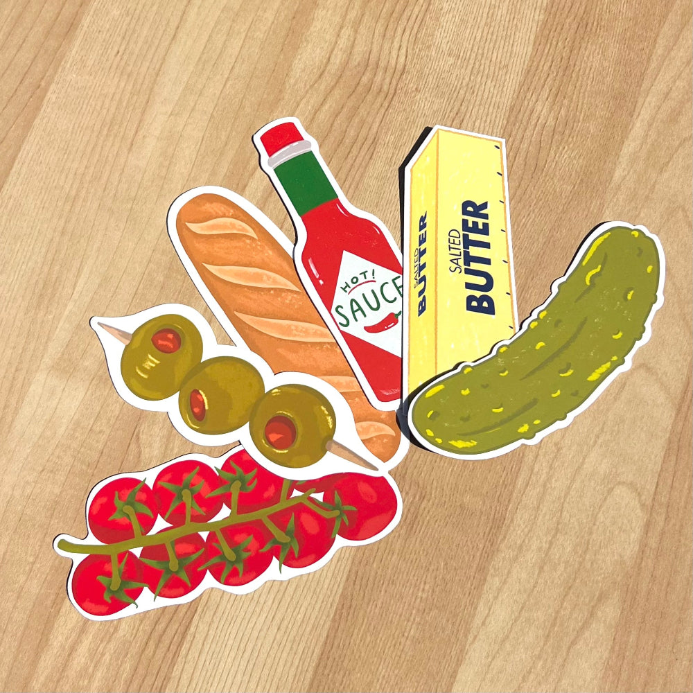 bookmark bookmarks girl dinner butter olives pickle