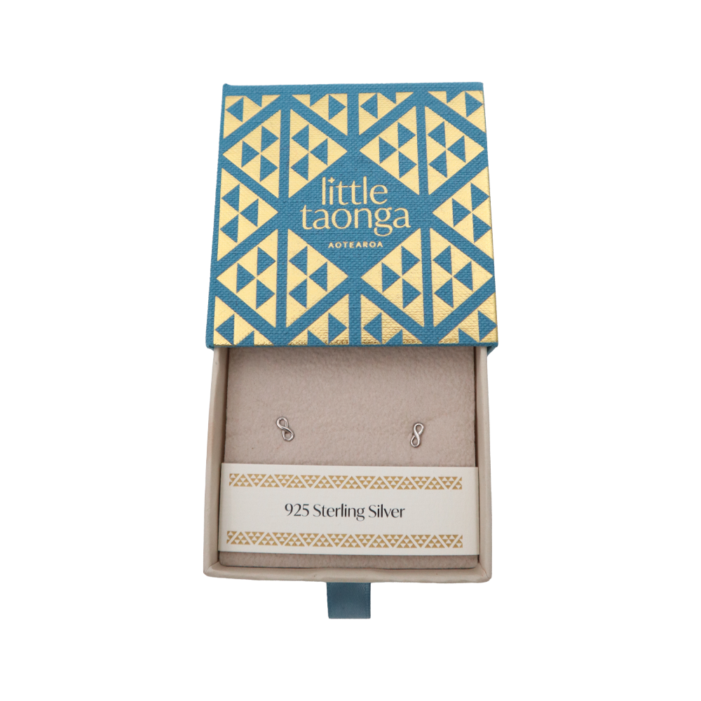 Little Taonga Petite Studs Eternity Silver