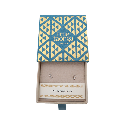 Little Taonga Petite Studs Eternity Silver