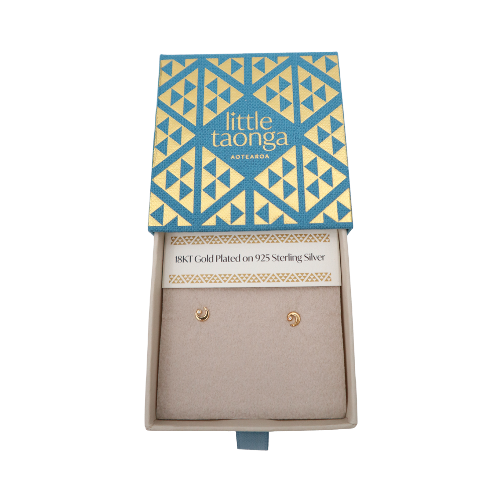 Little Taonga Petite Studs Marama Gold