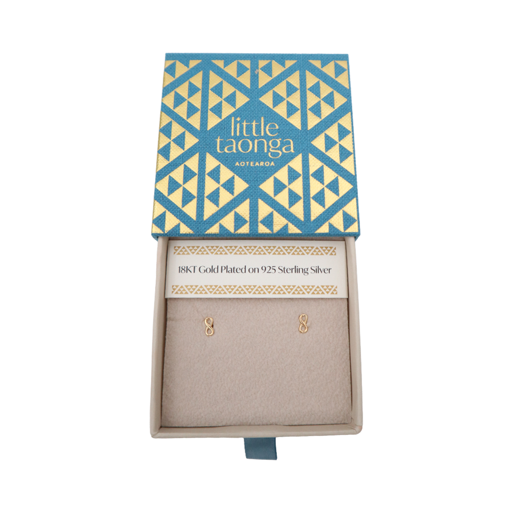 Little Taonga Petite Studs Eternity Gold