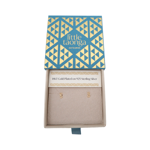 Little Taonga Petite Studs Eternity Gold