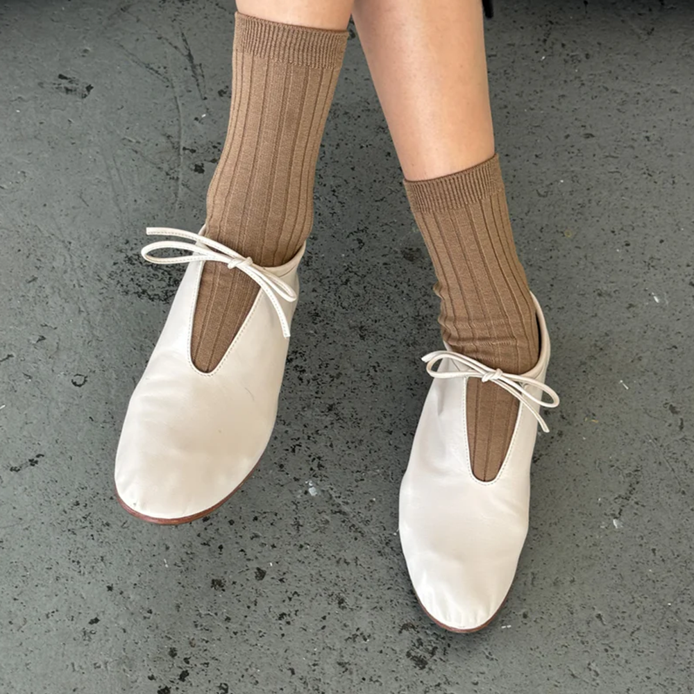 Le Bon Shoppe Her Socks Dark Tan