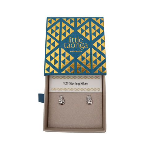 Little Taonga Studs Tiki Silver