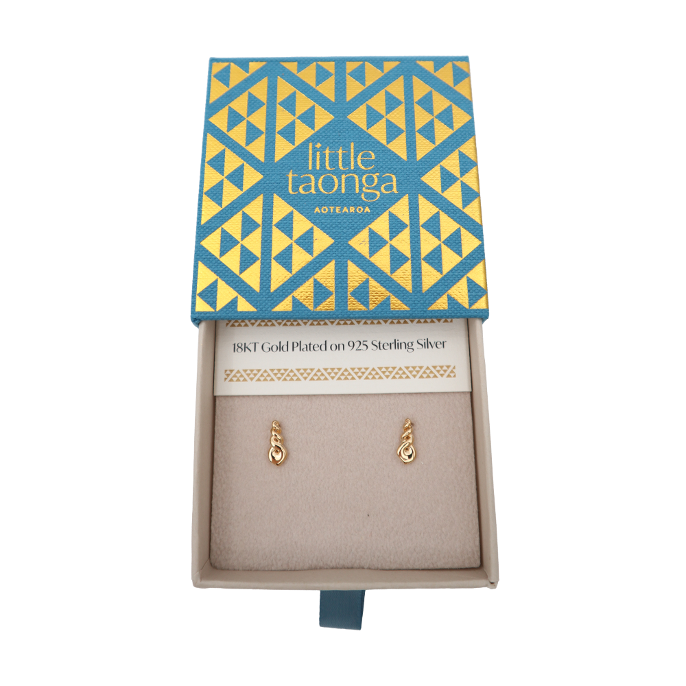 Little Taonga Studs Triple Twist Gold