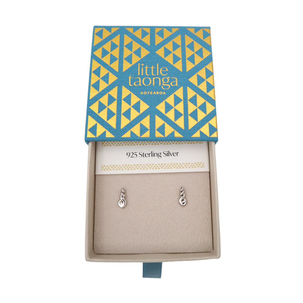 Little Taonga Studs Triple Twist SIlver
