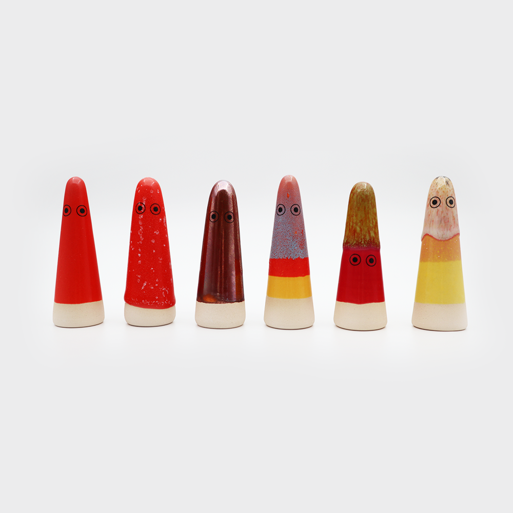 Studio Arhoj Ceramic Ghost Reds Oranges Yellows Lucky Dip