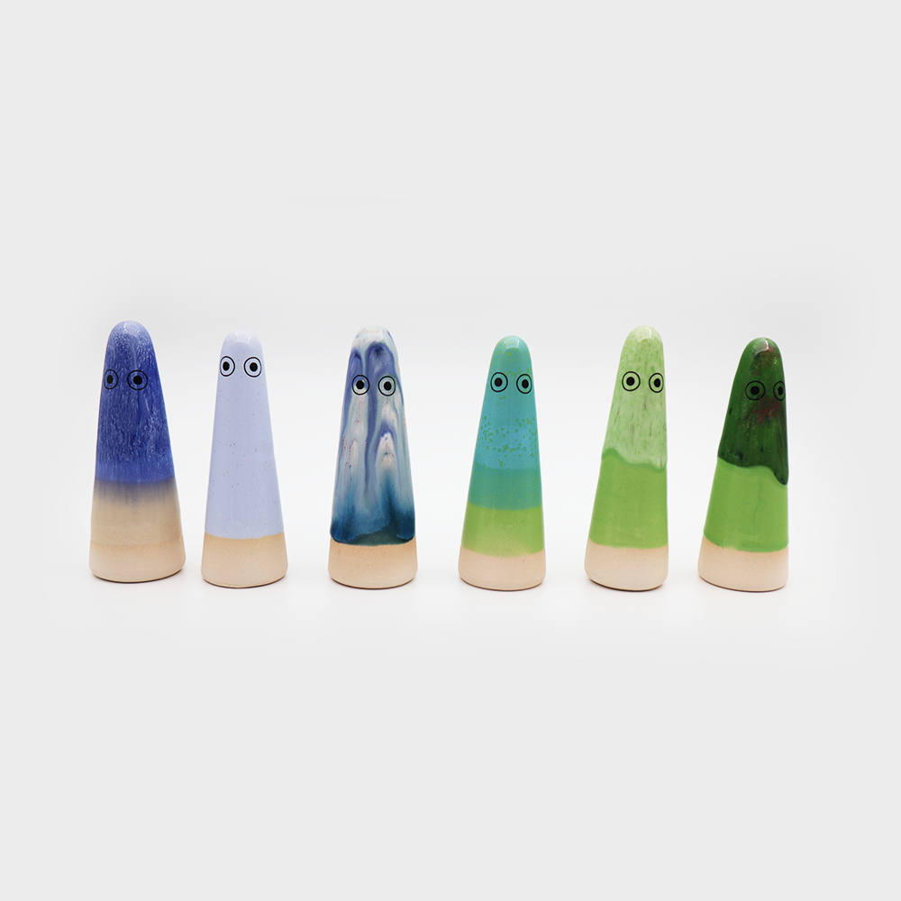 Studio Arhoj Ceramic Ghost Blues & Greens Lucky Dip