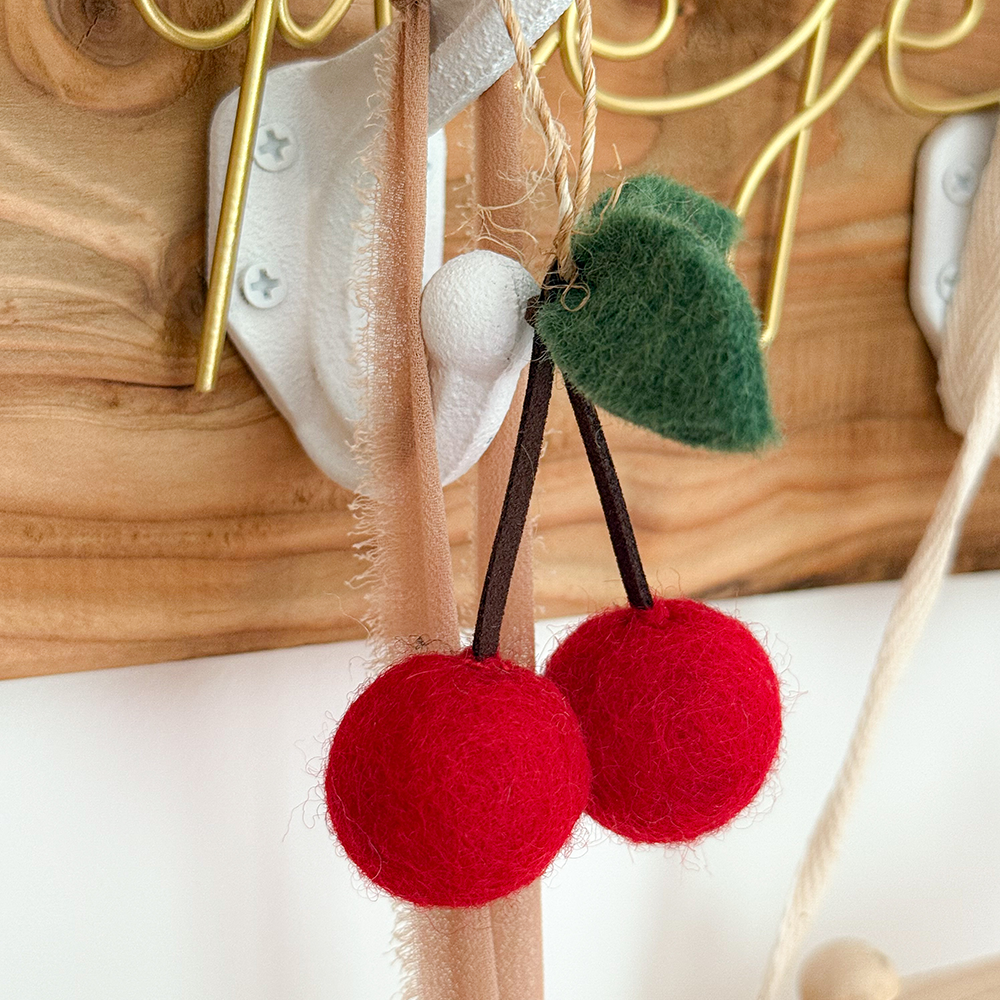 Christmas Decoration Felt Cherries