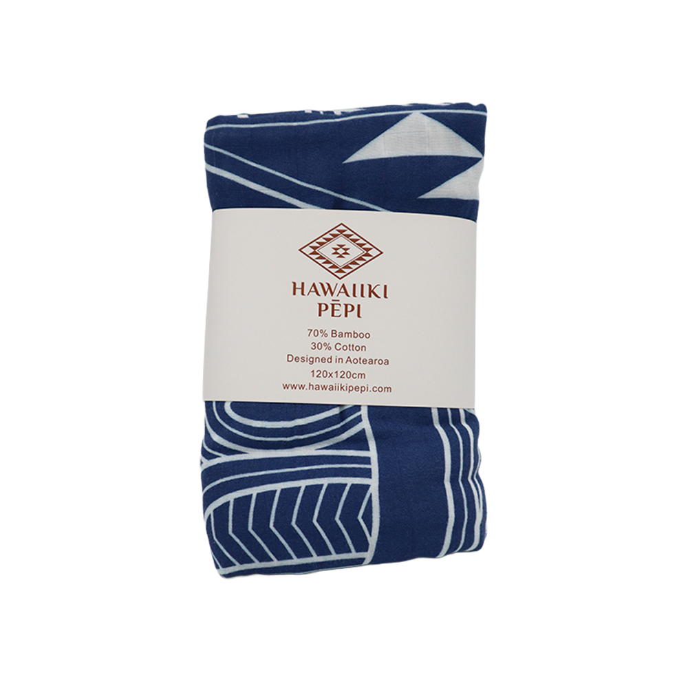 Hawaiiki Pēpi Te Ao Marama Pēpi Baby Wrap Navy Blue