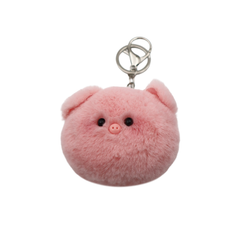 Jacklelope Treasures Bag Charm Fluffy Pig