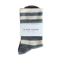 Le Bon Shoppe Socks Wide Grey Stripe