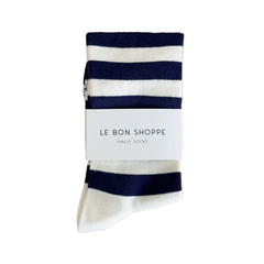 Le Bon Shoppe Socks Wide Navy Stripe