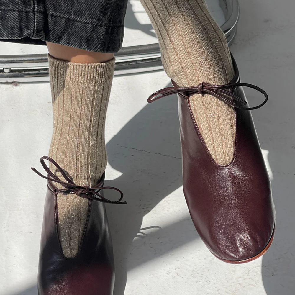 Le Bon Shoppe Socks Her Lurex Glitter Ash