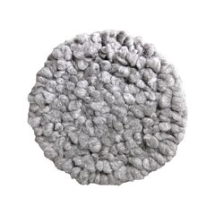 Misery Guts Tush Cush Shaggy Cushion Light Grey