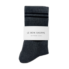 Le Bon Shoppe Socks Boyfriend Charcoal