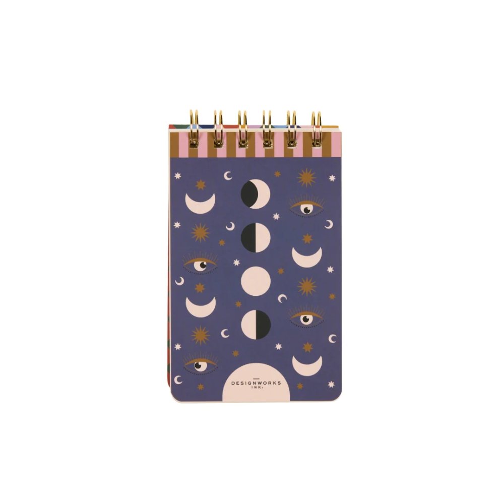 Designworks Ink Twin Wire Notepad Moon Phases