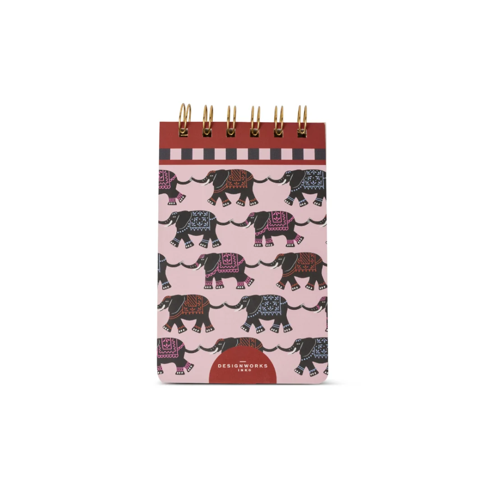 Designworks Ink Twin Wire Notepad Elephant