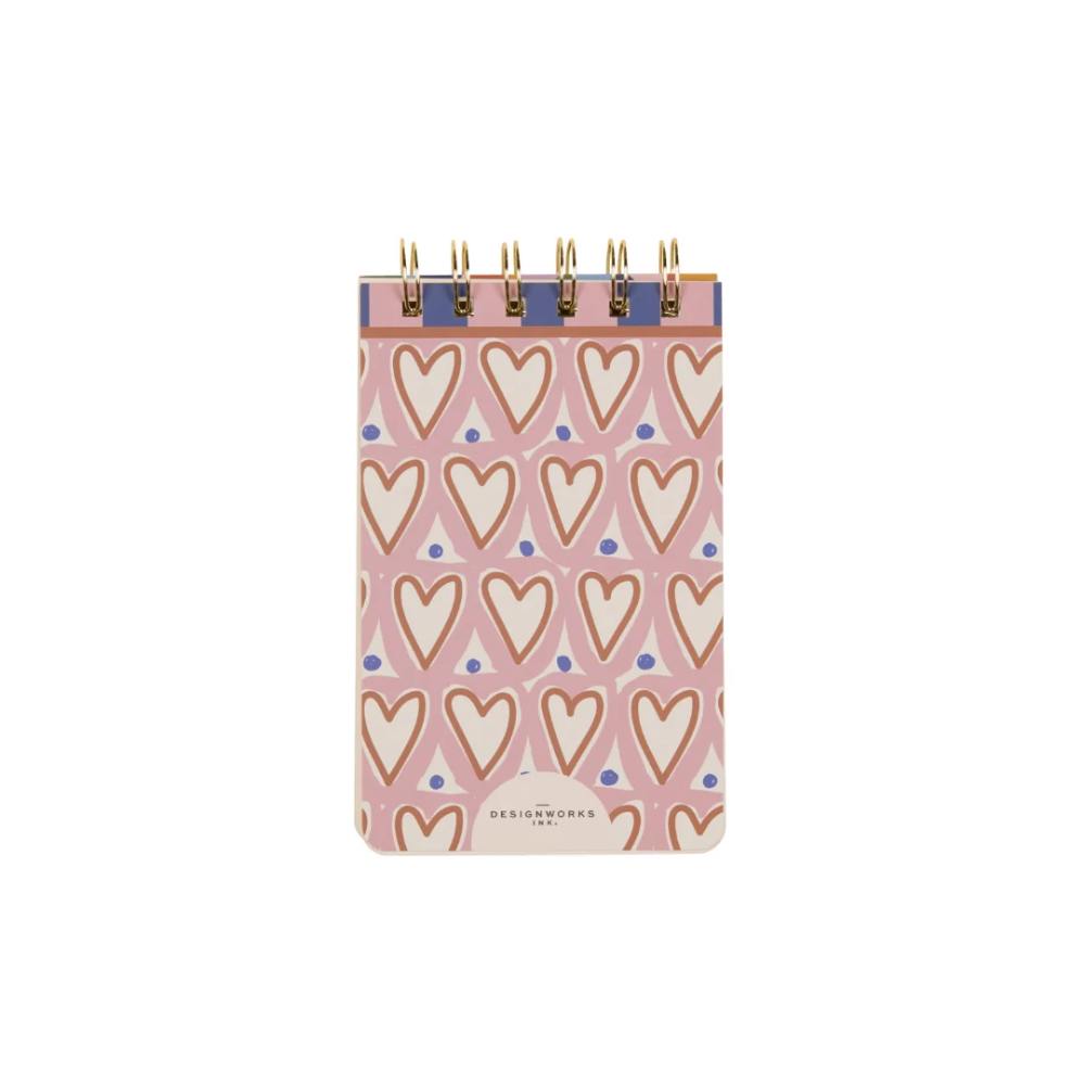 Designworks Ink Twin Wire Notepad Hearts