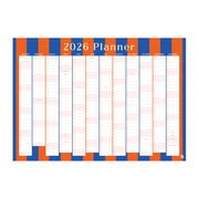 Iko Iko 2026 Wall Planner Bold Stripe Blue and Orange