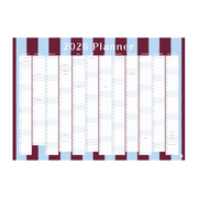 Iko Iko 2026 Wall Planner Bold Stripe Brown and Blue