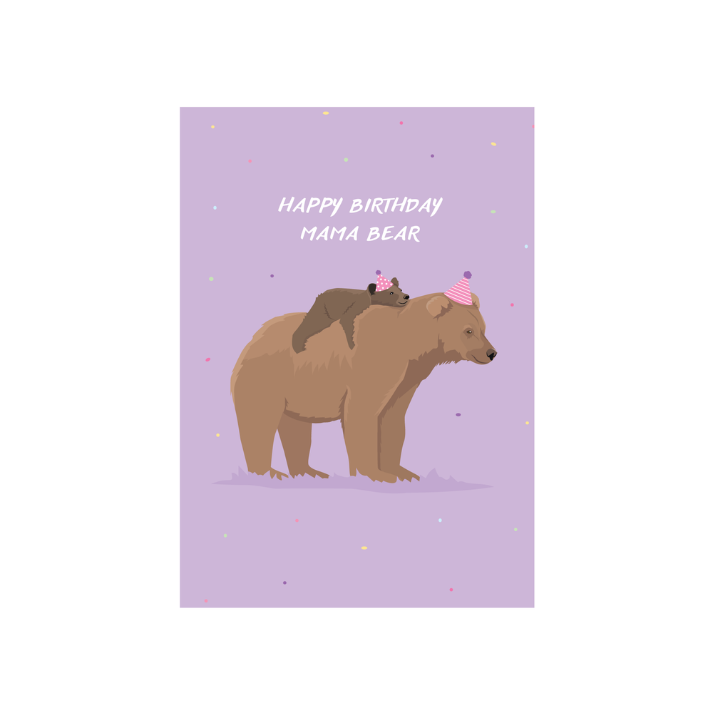 Iko Iko Animal Pun Mum Card Mama Bear Birthday
