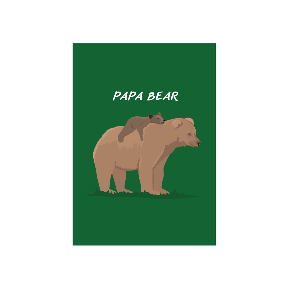 Iko Iko Animal Pun Papa Bear Bold