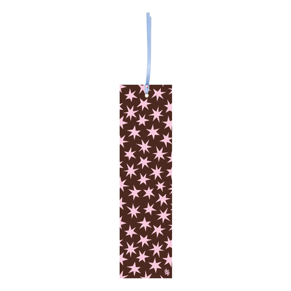 Iko Iko Double Sided Bookmark Wonky Stars Brown