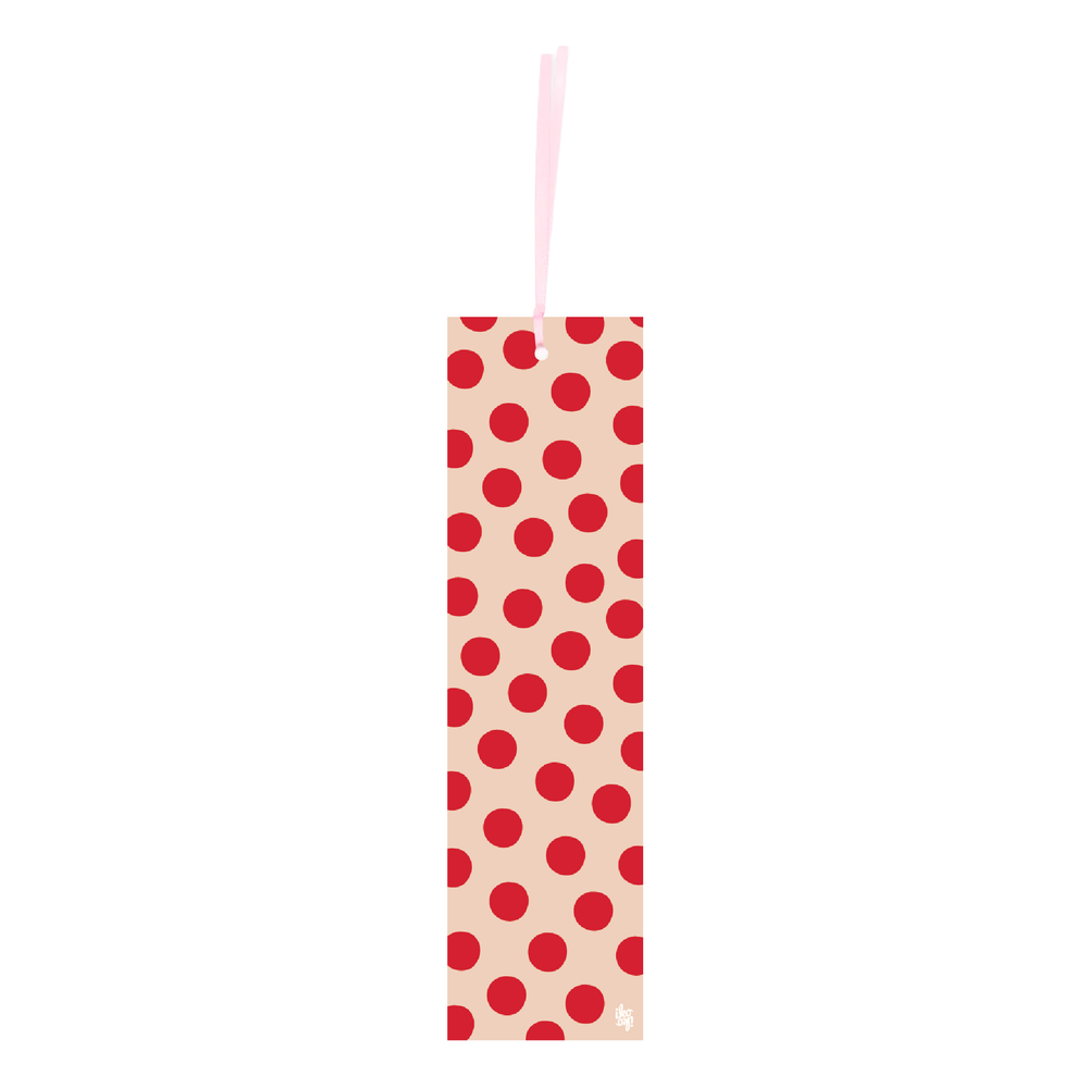 Iko Iko Double Sided Bookmark Cream Red-Spot