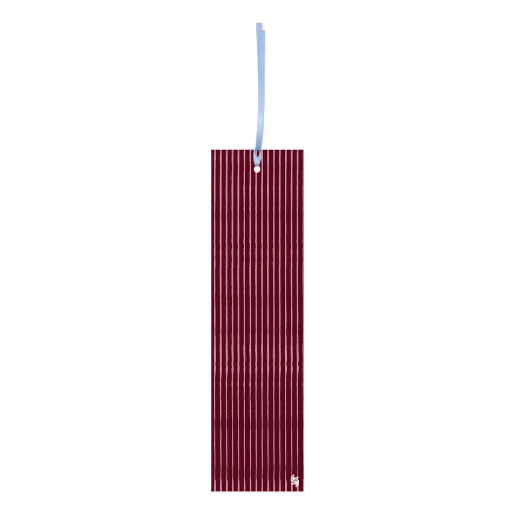 Iko Iko Double Sided Bookmark Pinstripe Maroon