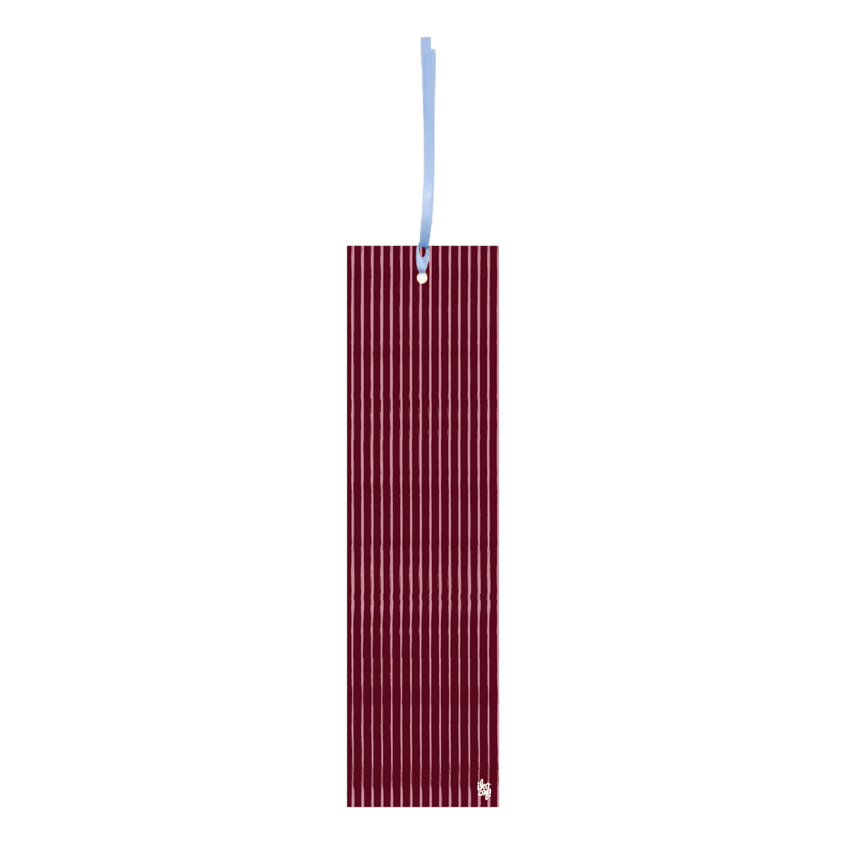 Iko Iko Double Sided Bookmark Pinstripe Maroon