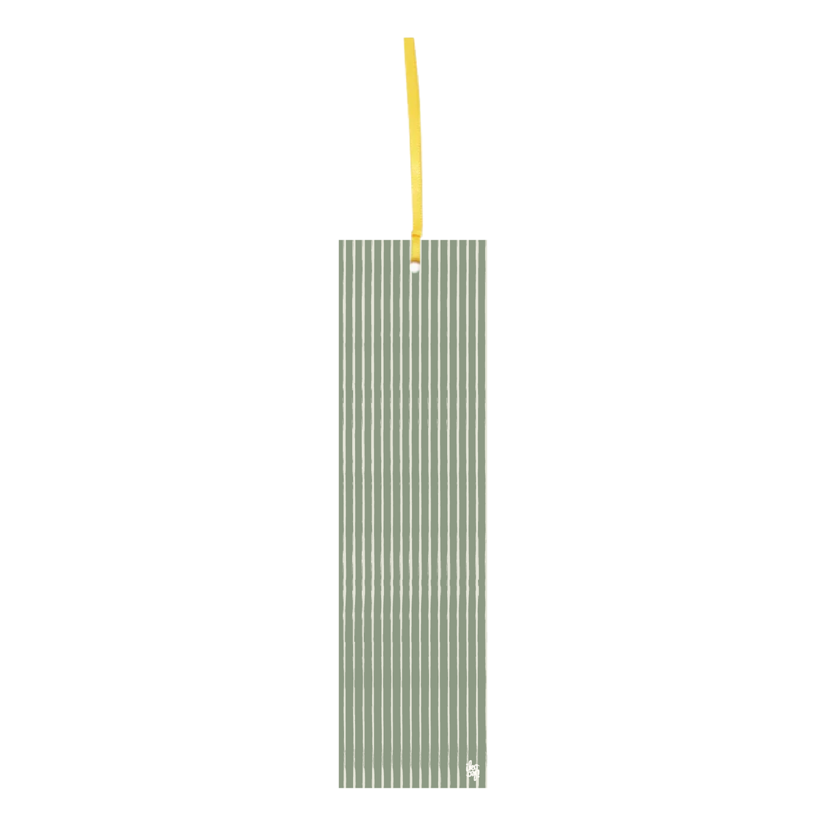 Iko Iko Double Sided Bookmark Pinstripe Sage
