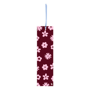 Iko Iko Double Sided Bookmark Flower Power Pink Blue Maroon