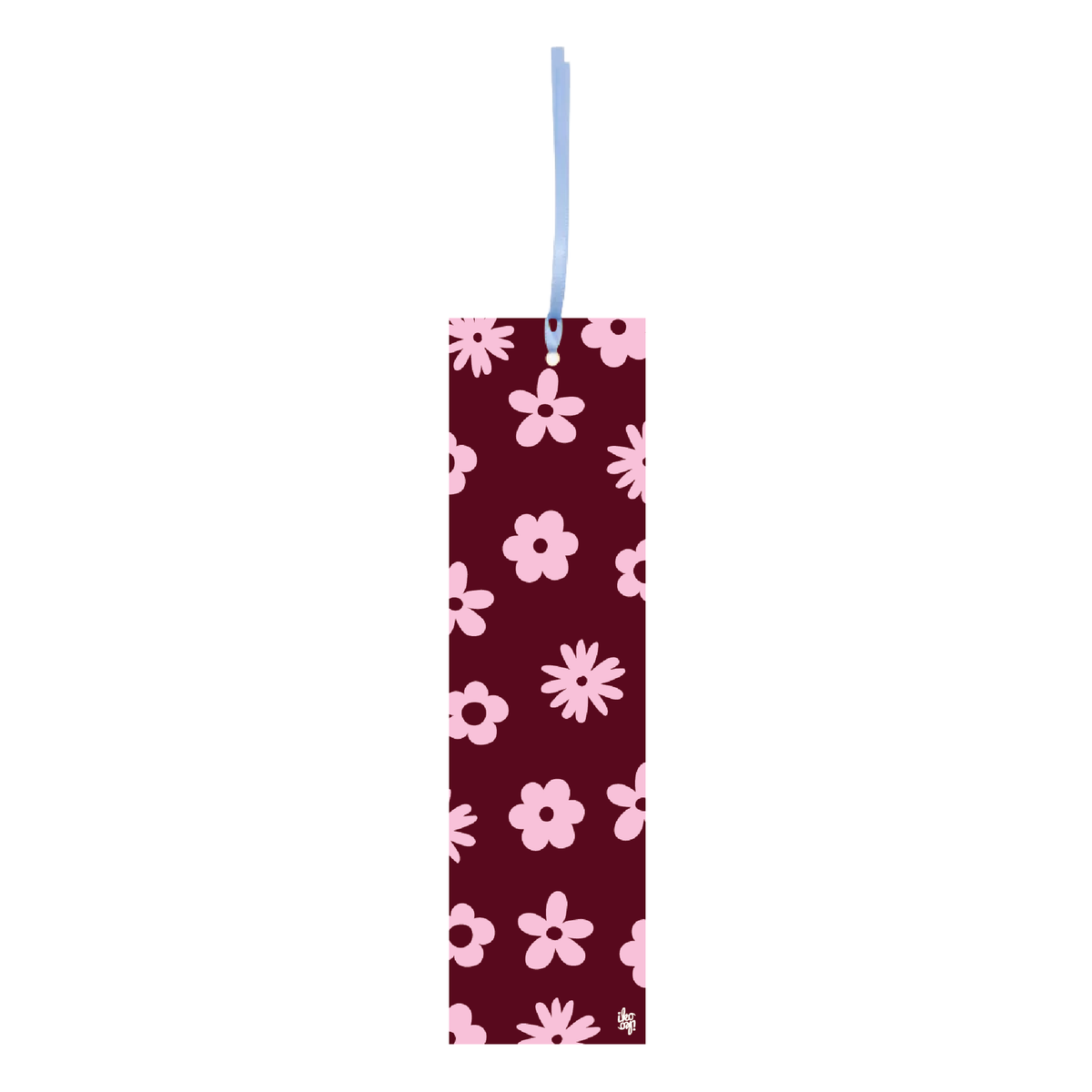 Iko Iko Double Sided Bookmark Flower Power Pink Blue Maroon