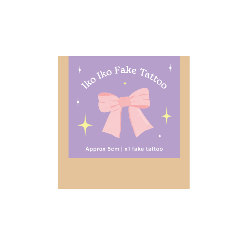 Iko Iko Fake Tattoo Bow Pink