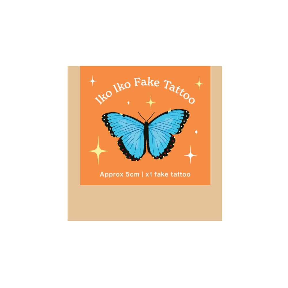 Iko Iko Fake Tattoo Butterfly