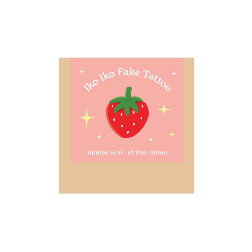 Iko Iko Fake Tattoo Strawberry