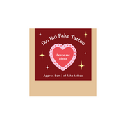 Iko Iko Fake Tattoo Doily Heart