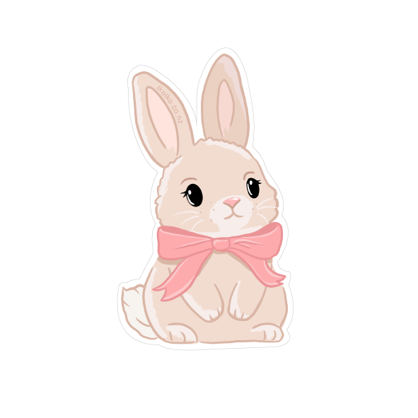 Iko Iko Fun Size Sticker Bow Bunny