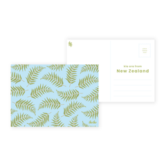 Iko Iko Postcard Kiwiana Repeat Pattern Fern