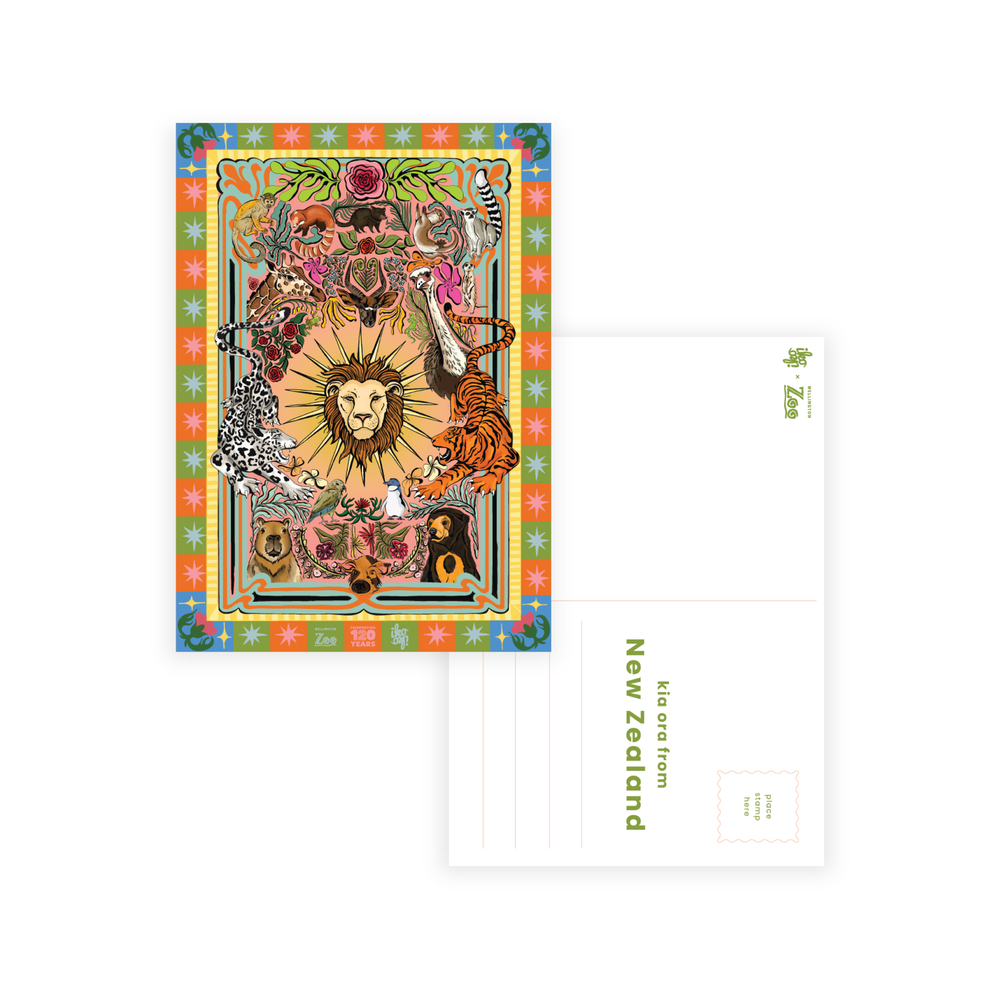 Iko Iko x Wellington Zoo 120 Years Postcard