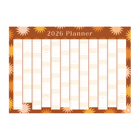 Iko Iko 2026 Wall Planner 70's Suns