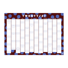 Iko Iko Wall Planner 2027 Blue Brown Spots