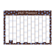 Iko Iko Wall Planner 2027 Brown Blue Wonky Stars