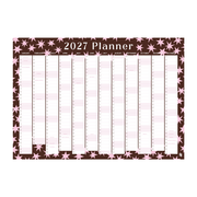 Iko Iko Wall Planner 2027 Brown Pink Wonky Stars
